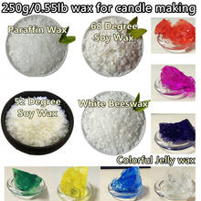 250g Wax Candle Making 52 Degree Soy Wax Paraffin Wax White Beeswax 68 Degree Soy Wax Multi Color Jelly Wax DIY Candle Materials 2024 - buy cheap
