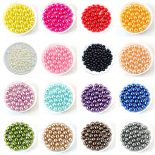 50-400Pcs/bag With Hole ABS Imitation Pearl Bead 4/6/8/10/12MM Round Plastic Acrylic Spacer Bead for DIY Jewelry Making Findings 2024 - купить недорого