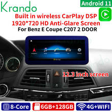 Krando-rádio automotivo android 10.0, 4g, 64g, 12.3, carro, mercedes benz e coupe c207 w207 a207, 2 portas lhd 2009-2016, carplay, ntg 4.0, 4.5 e 5.0 2024 - compre barato