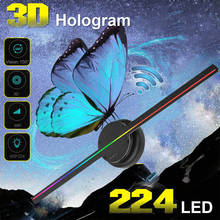 Reproductor de holograma remoto 3D con Wifi, lámpara de imagen holográfica de 224 LED, proyector de holograma, pantalla publicitaria 2024 - compra barato