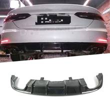 Aerofófio difusor traseiro de fibra de carbono/frp para audi a5 sline s5 sedan 4 portas sem padrão a5 2017 -2019 protetor de para-choque 2024 - compre barato