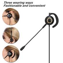 Call Center Headset with Mic Rear Mounted Noise Canceling Customer Service Headset 3.5mm with Single Plug 2024 - buy cheap