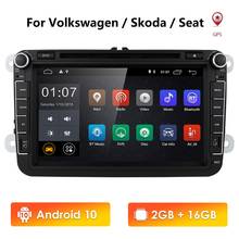 8" Android 10 IPS DSP Car DVD Radio Stereo GPS Multimedia for Volkswagen VW Passat B6 Golf Tiguan Car Navigation USB Bluetooth 2024 - buy cheap