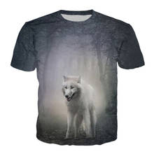SOSHIRL Lobo 3D Camiseta Hipster Animal T-shirt do Verão Unisex Do Punk Streetwear Dos Homens Outwear Gráficos T-shirt de Mangas Curtas Casuais 2024 - compre barato