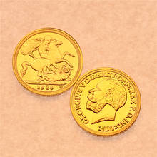 Más de 50 unids/lote envío gratis 1914 británico George soberano UNC -24 oro soberano moneda 2024 - compra barato