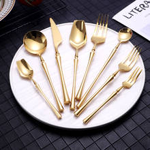 Bright Gold 18/10 Stainless Steel Luxury Cutlery Dinnerware Tableware Knife Spoon Fork Chopsticks Flatware Set Dishwasher Safe 2024 - buy cheap