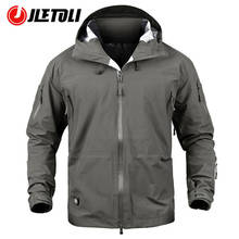 JLETOLI водонепроницаемая куртка, ветровка, зимняя уличная походная куртка, пальто для мужчин и женщин, ветрозащитная жесткая куртка 2024 - купить недорого