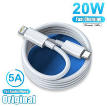 Original 20W PD USB C Cable For iPhone 13 Pro Max Fast Charging USB C Cable or iPhone 12 mini 11 Pro Max Data USB Type C Cable 2024 - compre barato