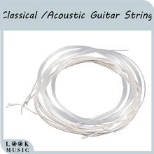 Kit de cordas para violão alice com 6 cordas, enrolado em liga de cobre prateada e nylon transparente 2024 - compre barato