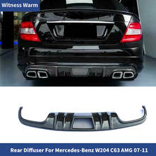 Carbon Fiber Rear Bumper Exhaust Diffuser Lip Spoiler for Mercedes Benz c Class W204 C63 Amg 2007-2011 Frp Car Body Kit 2024 - buy cheap