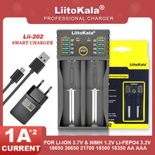 Liitokala Lii-100 Lii-202 Lii-402 1.2 v 3.7 v 3.2 v 3.85 v aa/aaa 18650 18350 26650 10440 18350 bateria de lítio nimh carregador inteligente 2024 - compre barato