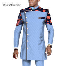 Новинка 2020, африканские мужские наряды Дашики, рубашка с длинным рукавом, женский костюм из двух предметов, африканская мужская одежда WYN1065 2024 - купить недорого