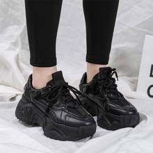 2021 New Designer Women Chunky Sneakers Korean Fashion New Female Black White Platform Thick Sole Running Casual Shoe Woman 2024 - buy cheap
