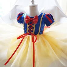Fantasia-Disfraz de princesa amarilla para niña de 0 a 8 años, vestido de Cosplay para fiesta de Halloween, primer cumpleaños 2024 - compra barato
