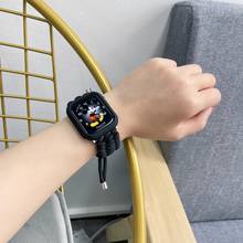Ремешок нейлоновый для Apple Watch Band 40/44/41 мм, спортивный плетеный браслет для iwatch series se7 6 5 4 3 2 1 45 мм, 38/42 мм 2024 - купить недорого