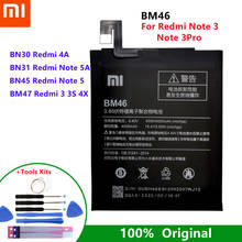 Xiao Mi Original Battery For Xiaomi Redmi 3 3S 3X 4X 3 pro Note 3 5 5A 4A Pro Mi 5X BM46 BM47 BN30 BN31 BN45 Replacement Battery 2024 - buy cheap