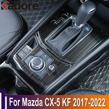 Para Mazda CX-5 CX5 2017 2018 2019 2020 KF mate volante del coche cubierta protectora Trim Etiqueta Interior Accesorios Estilo 2024 - compra barato