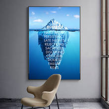 Arte de inspiração iceberg, citação, arte em tela, pôsteres nórdicos, arte na parede, pinturas de quadros, imagem, decoração de casa 2024 - compre barato