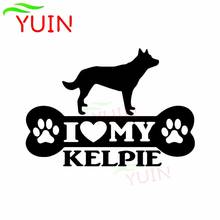 Adesivo de carro i love my kelpie, adesivos personalizados de pvc para decoração de corpo, à prova d'água e anti-ultravioleta 2024 - compre barato