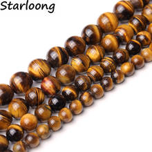 New Fashion 4mm/6mm/8mm/10mm/12mm Tiger Eye Round Natural Stone Loose Beads For Jewelry Making Diy Bracelet Strand 15" 2024 - buy cheap