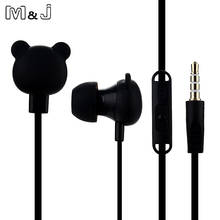 Cartoon Cute Earphone 3.5mm In Ear Wired Headset With Mic Remote Bear Earphone For IPhone Samsung Xiaomi For Children Gift Girl 2024 - buy cheap