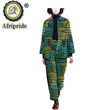 2020 african 2 piece set for women dashiki ankara print crop rop and ankara pants outfits bazin riche plus size blouse S1826016 2024 - buy cheap