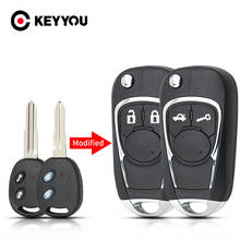 KEYYOU-carcasa de llave en blanco para coche, 2 botones, reemplazo de mando a distancia, hoja izquierda 2024 - compra barato