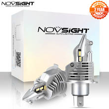 Светодиодный фонарь NOVSIGHT H4, 1:1, H7 H11 H16JP 9005 9006 9012 D1S P13 PSX24W PSX26W, 10000LM, 6500K, белый, для бега 2024 - купить недорого