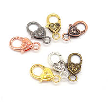 Heart Shape Lobster Clasps Hooks Jewelry Findings For Jewelry Making Heart Lobster Claw Clasps Accessories Wholesale 2024 - buy cheap