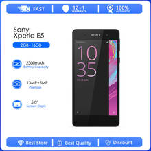 E5 100% Оригинальный разблокированный мобильный телефон Sony Xperia E5 1,5 ГБ ОЗУ 16 Гб ПЗУ 4,0 "четырехъядерный процессор 13.0MP GSM Android 4G Бесплатная доставка 2024 - купить недорого