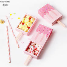 Ice Cream Shape Cute Gift Boxes Baby Shower Birthday Party Candy Box Cartoon Drawer Gift Box For Kids Party Favor Box 12pcs 2024 - buy cheap