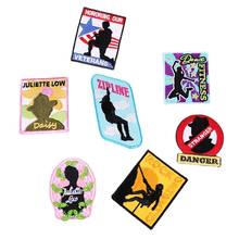 20 pçs/lote Patches Bordados Letras Personagens Esportes Acessórios Crachá de Transferência de Calor de Ferro Roupas de Dança Roupas de Fitness 2024 - compre barato