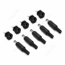 1/5pairs 12V 3A 2.1*5.5mm Plugs DC Connectors DC Power Socket Male Female Jack Screw Nuts Panel Mount DC Power Adapter Connector 2024 - купить недорого