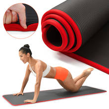 Tapete de ioga espesso 10mm, tapetinho de 1830x610mm nrb de espessura antiderrapante, para homens e mulheres, fitness, exercícios de pilates, academia 2024 - compre barato