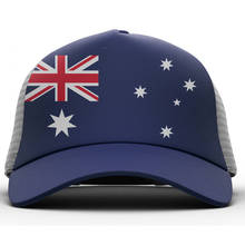 AUSTRALIA hombre joven estudiante niño logotipo personalizado nombre Número foto blanco azul negro rojo aus bandera sombrero de nación país gorra de béisbol 2024 - compra barato