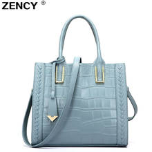 ZENCY Genuine Leather Women Tote Bags Ladies Real Leather Handbags Long Strap Messenger Bag Hobo Satchel Tote Bolso 2024 - buy cheap