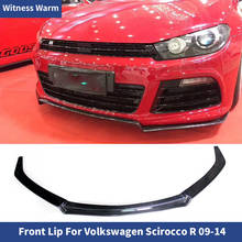 for Scirocco Carbon Fiber Front Bumper Lip Chin Spoiler for Scirocco r Bumper Splitter 2009 - 2014 Auto Car Front Diffuser 2024 - buy cheap