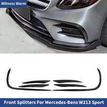 W213 Splitters Carbon Fiber Front Bumper Side Fender Air Vents Kit Trim Fender Wind Knife for Mercedes Benz W213 Sport Bumper 2024 - buy cheap