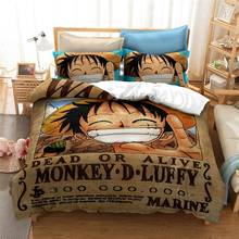 Jogo de cama macaco. d. luffy personagem do anime 3d conjunto de capa de edredom fronha de cama 2024 - compre barato