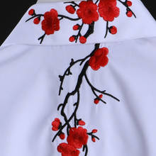 New Arrival Fashion High Quality Embroidered Plum Blossom Fashion Men Long Sleeve Casual Shirts Plus Size ML XL 2XL 3XL 4XL 2024 - buy cheap