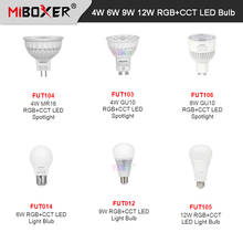 Miboxer 4 Вт 5 Вт 6 Вт 9 Вт 12 Вт RGB CCT светодиодный светильник Blub E27 GU10 MR16 Точечный светильник Smart Lamp FUT103/FUT104/FUT014/FUT106/FUT012/FUT105 2024 - купить недорого