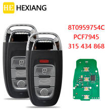 HE Xiang Car Remote Key For Audi A4 S4 A5 S5 Q5 FCCID 8T0959754C 315 434 868Mhz PCF7945A Chip Auto Smart Control Replace Card 2024 - buy cheap