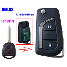 for Toyota Avensis Kluger RAV4 Prado Tarago Remote Key Fob 2 Button P/N: 50171 433MHz 4D67 Chip 2024 - buy cheap