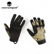 Emersongear luva de camuflagem leve para bicicleta, luva com dedos inteiros, militar para combate, paintball, tiro 2024 - compre barato