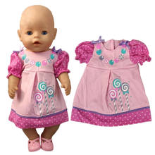 Одежда для кукол, 17 дюймов, 43 см, мультяшный медведь, 18 дюймов, американская кукла, наряды для девочек 2024 - купить недорого