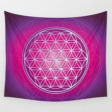 Flower Of Life Wall Tapestry Wall Hanging Art Coverlet Bedding Blanket Sheet Throw Home Decor Yoga Mat 2024 - buy cheap