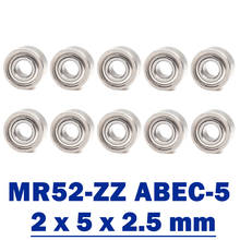 MR52ZZ-rodamiento ABEC-5 ( 10 piezas), 2x5x2,5mm, MR52-ZZ de bolas en miniatura, buena calidad, L-520ZZ, W52 2024 - compra barato