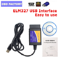 Best Quality ELM327 USB V1.5 OBD2 Diagnostic Cable With PIC18F25K80 Chip ELM 327 Hardware 1.5 OBD II Scanner ELM 327 USB 25K80 2024 - buy cheap