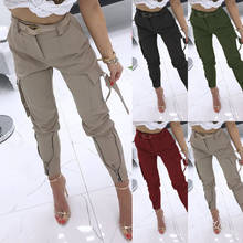 Woman High Waist Clothes Streetwear Straight Pockets Casual Pants Women's Trousers Solid Color Overalls Ladies Pants Fashion 5XL 2024 - buy cheap