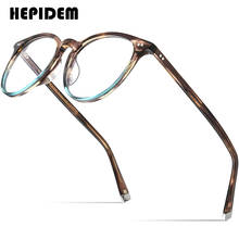 HEPIDEM Acetate Optical Glasses Frame Men Retro Vintage Round Eyeglasses Nerd Women Prescription Spectacles Myopia Eyewear 9122 2024 - buy cheap